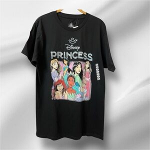 Disney Black Princess Graphic Adult Tee Short Sleeve